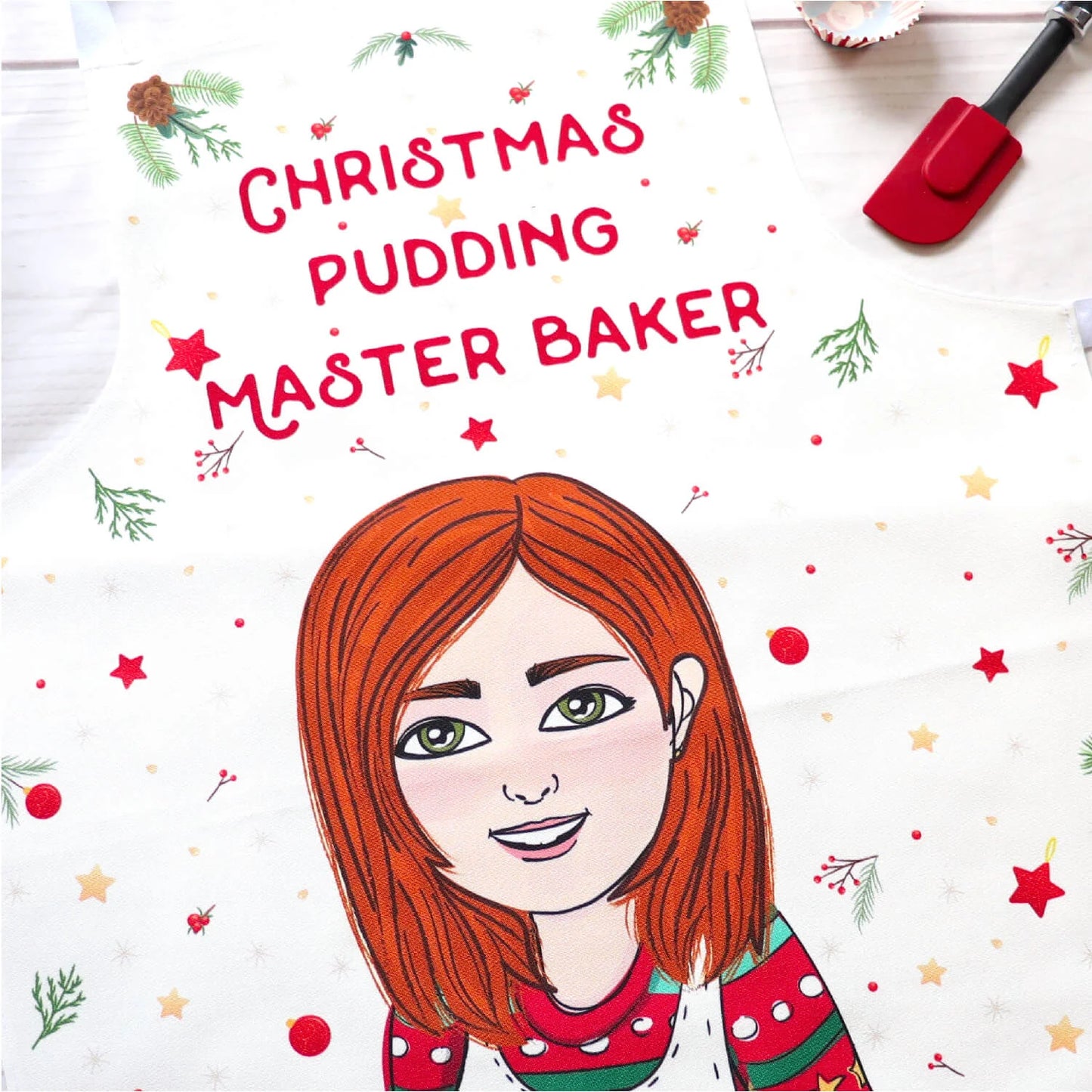 Personalised Christmas Kitchen Apron for Women