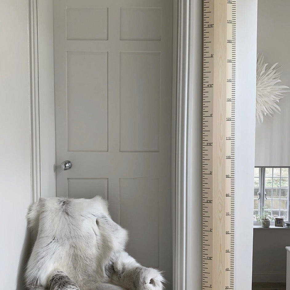 Raw Redwood Ruler Height Chart