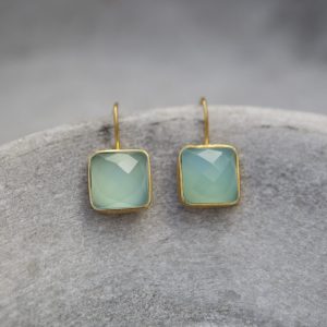 Alma drop earrings, gold vermeil