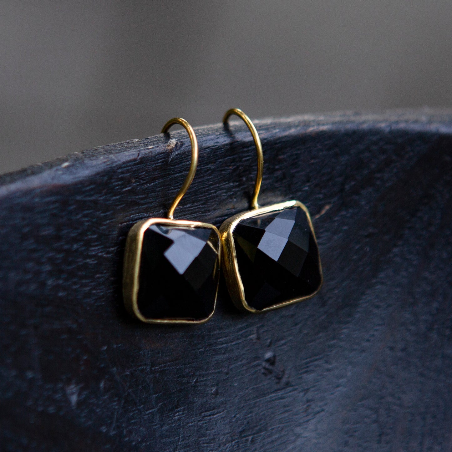Alma drop earrings, gold vermeil