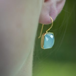 Alma drop earrings, gold vermeil