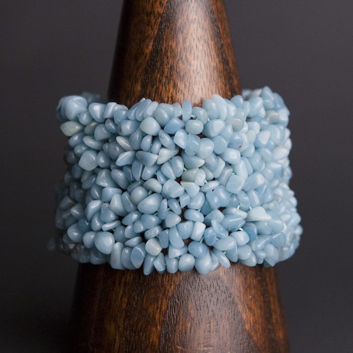 Adele semiprecious knitted bracelet