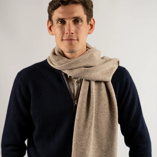 Unisex Knitted Scarf in Yak Yarn