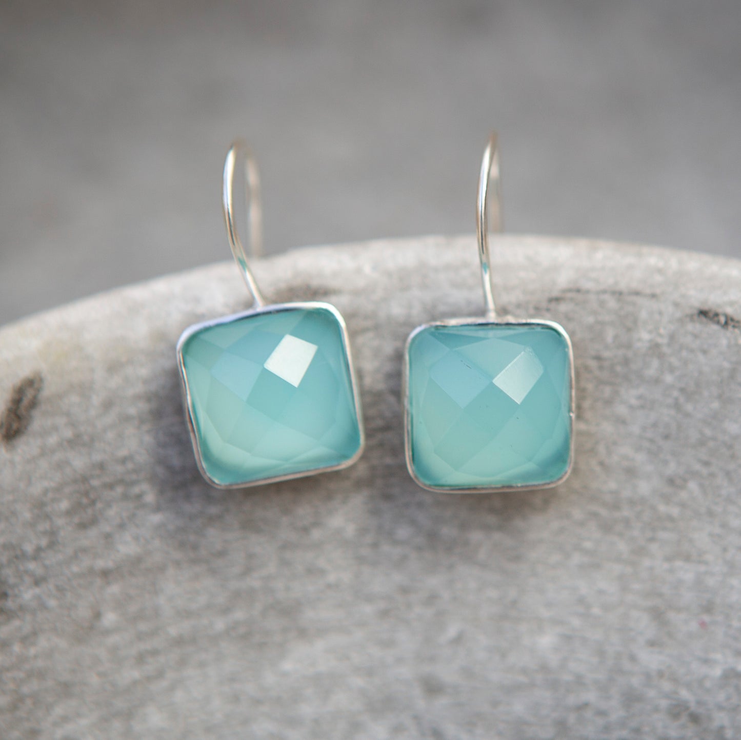 Anna drop earrings, silver