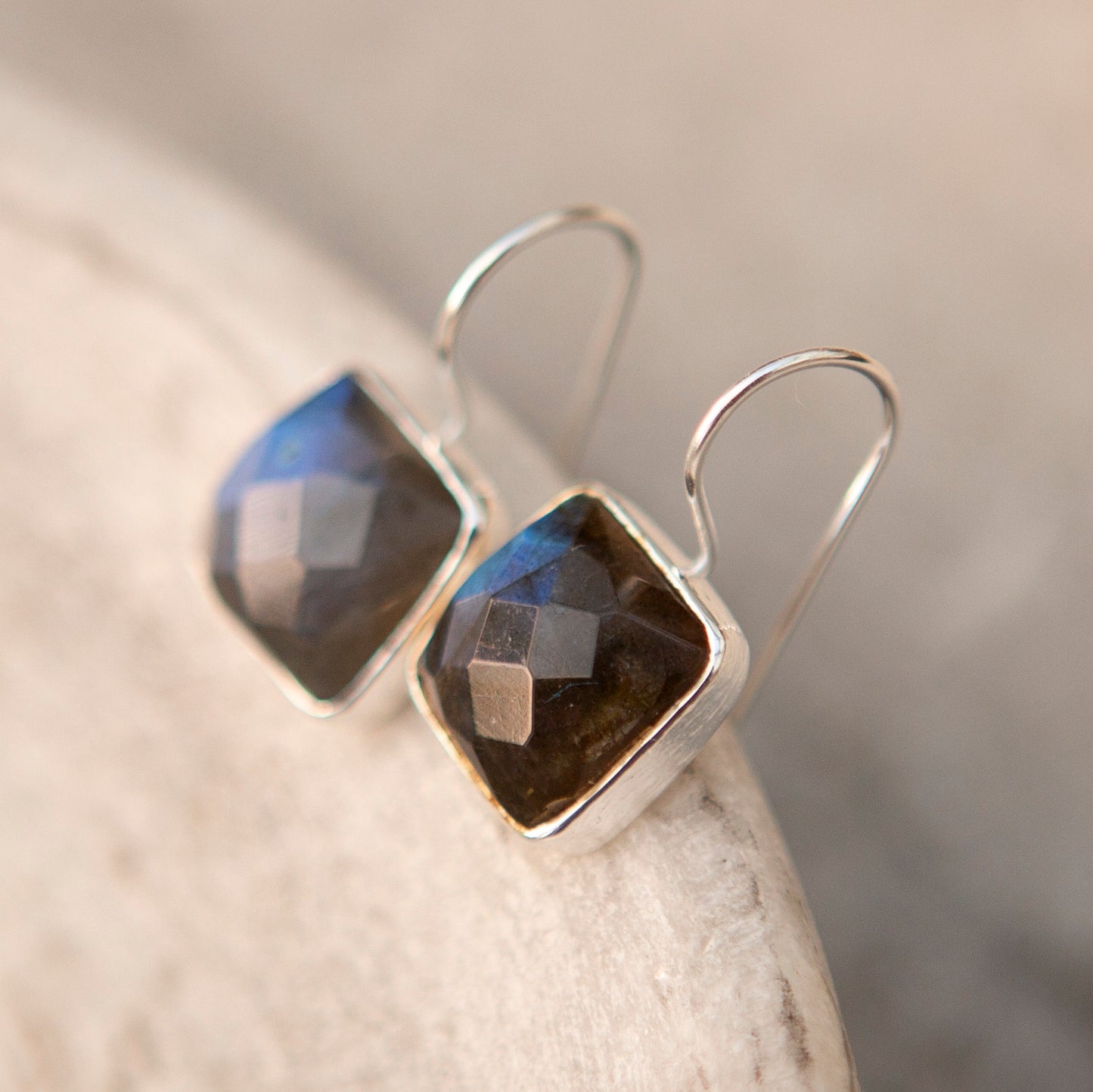 Anna drop earrings, silver