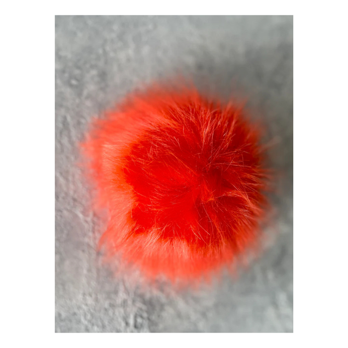 Orange Faux Fur pom