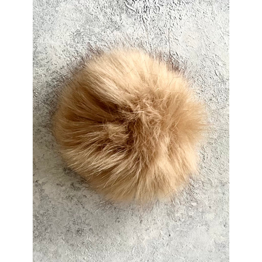 Natural Faux fur pom