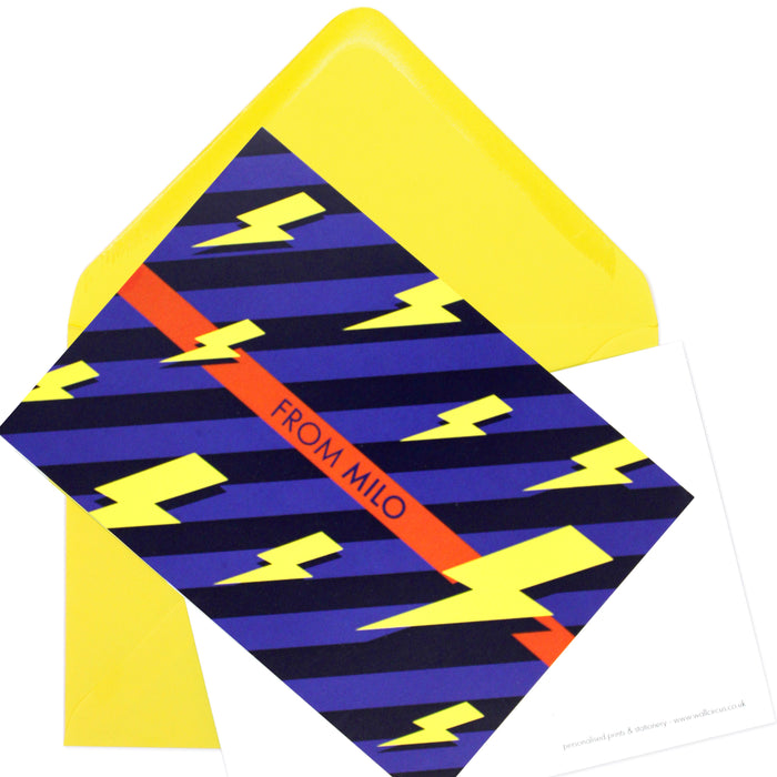 Lightning Bolt Personalised Postcard Pack