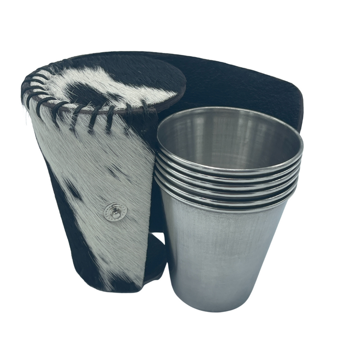 Cowhide Shot Cups  x 6