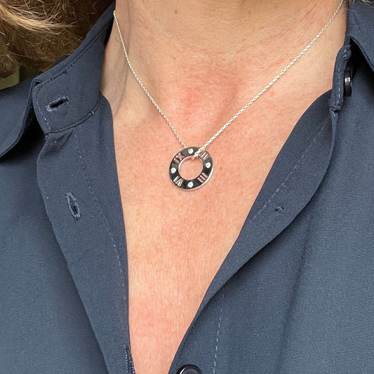 Silver Roman numeral Necklace