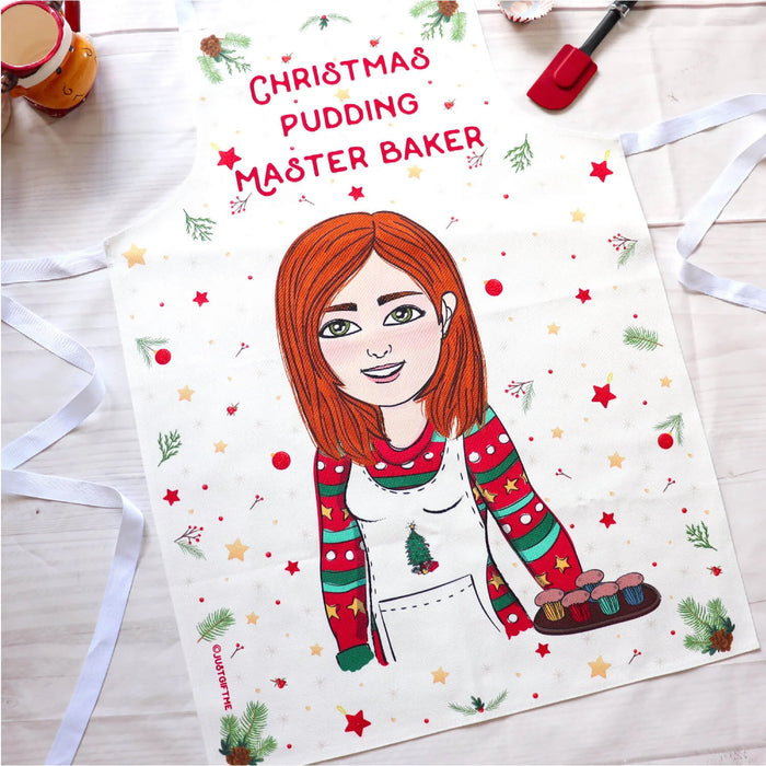 Personalised Christmas Kitchen Apron for Women