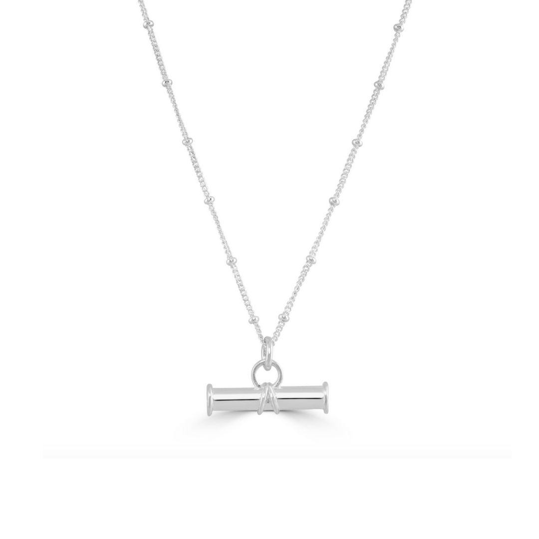 Silver T Bar Necklace