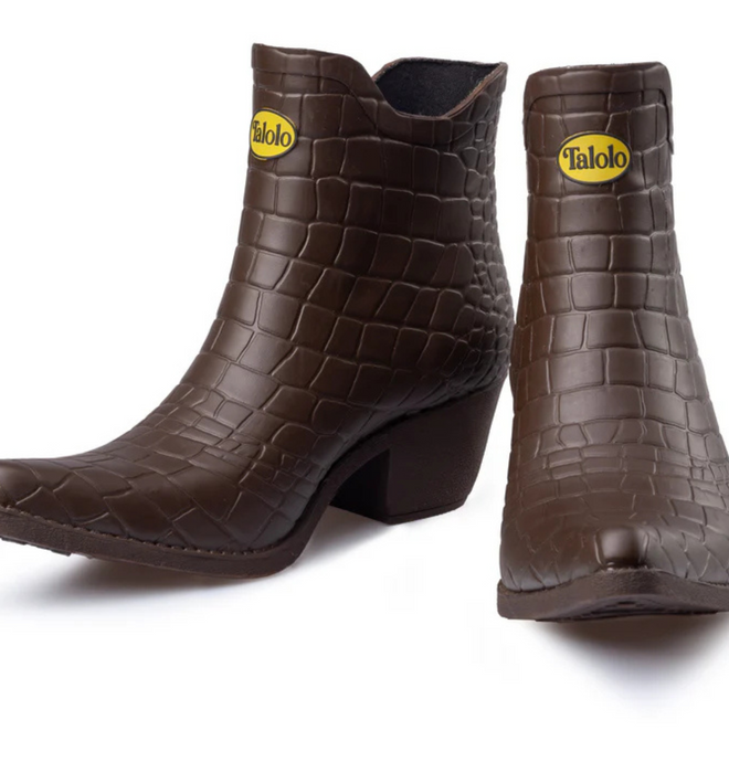 Ankle Cowboy Welly - Boho mock croc MATT finish