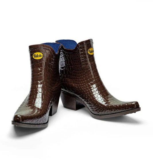 Ankle Cowboy Welly - Boho mock croc