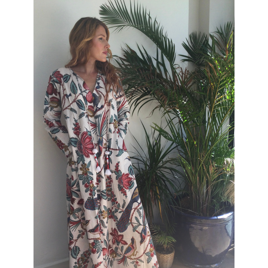 Birds of Paradise White Dress