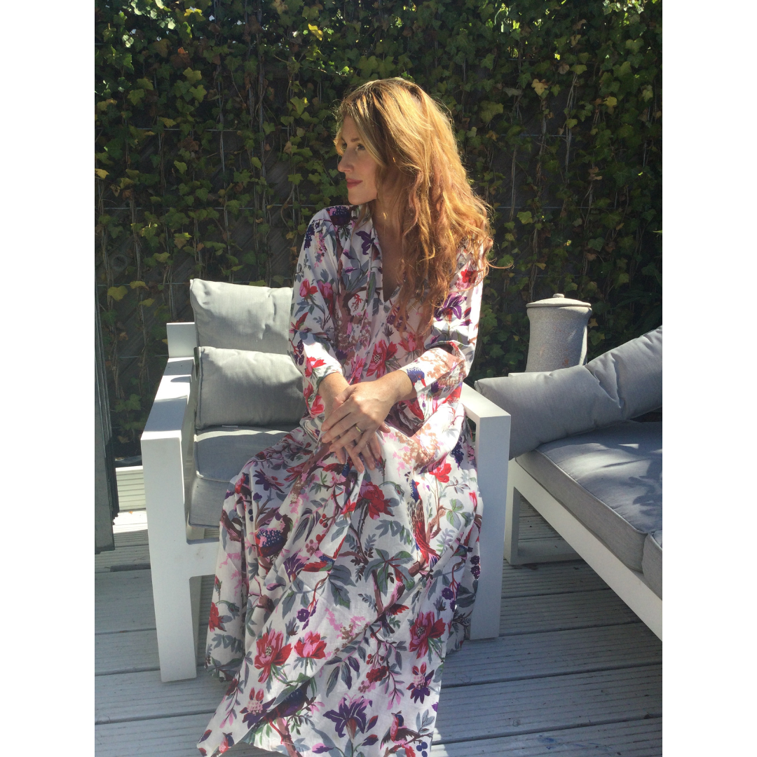 Birds of Paradise White Dress