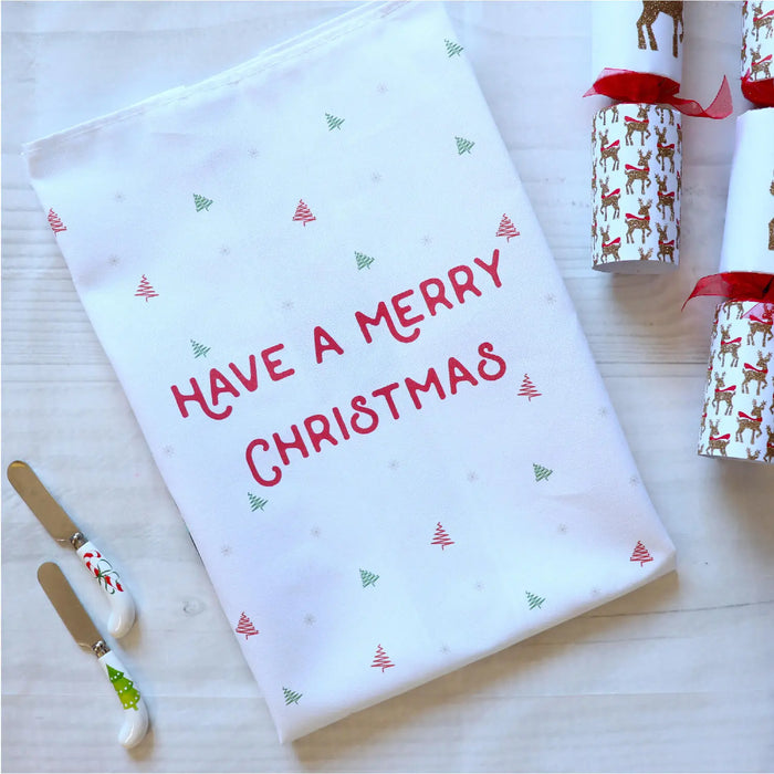 Personalised Family Christmas Tea Towel