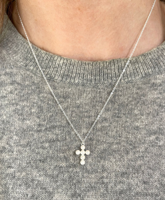 Pearl Cross Necklace