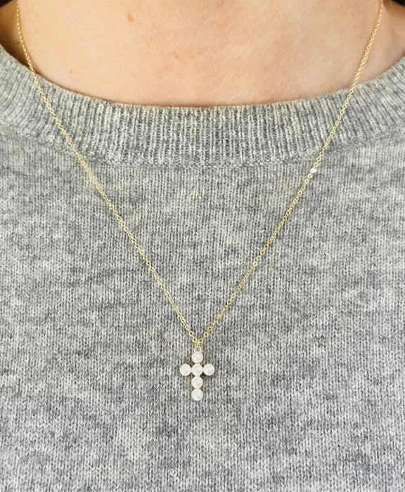 Pearl Cross Necklace